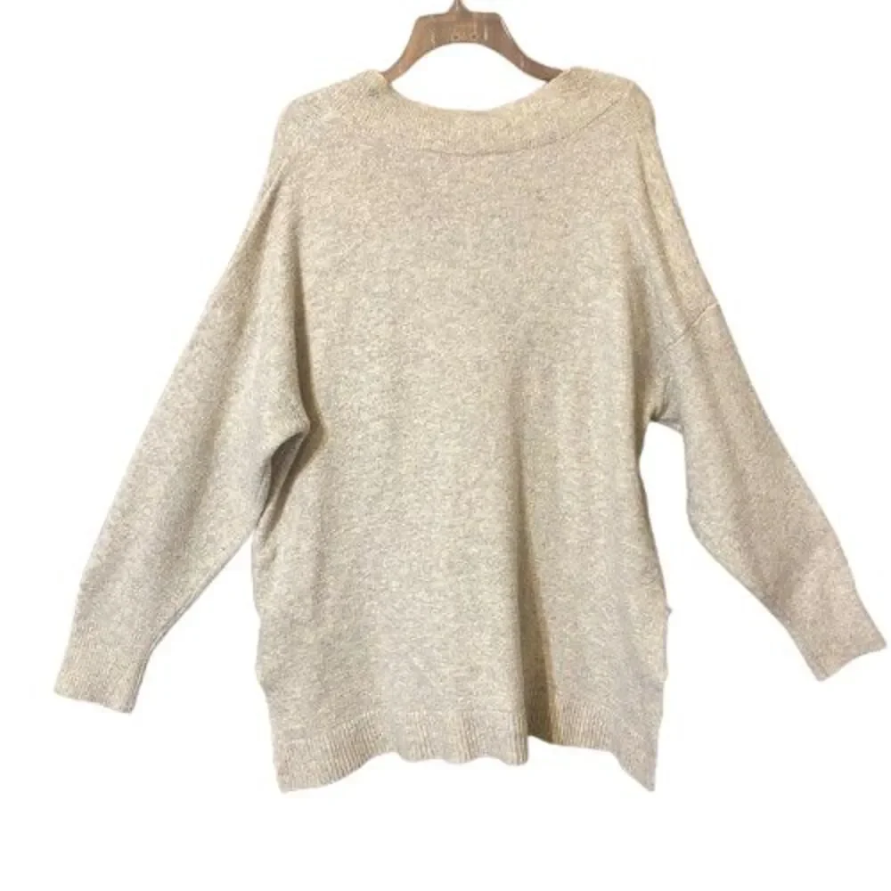 Time & Tru Oversized V Neck Sweater Womens Size XL 16 - 18